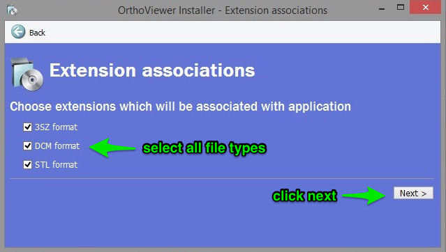 Orthoviewer download screen 2